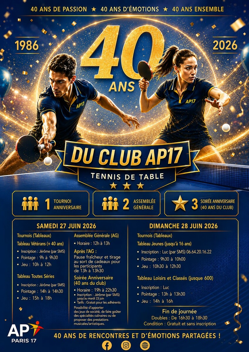 AP17 Fête ses 40 ans !