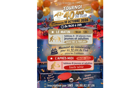 Tournoi des 40 ans du club
